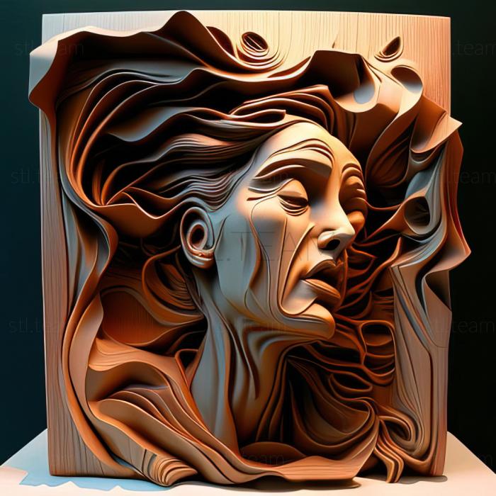 3D модель Американська художниця Лорі Пейс (STL)